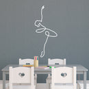 Vinyl Wall Art Decal - Ballerina Line - 27.5" x 12" - Trendy Fun Minimalistic Good Vibes Design Sticker For Home Girls Room Dancing Classroom Office  Dance Yoga Gym Center Decor 2