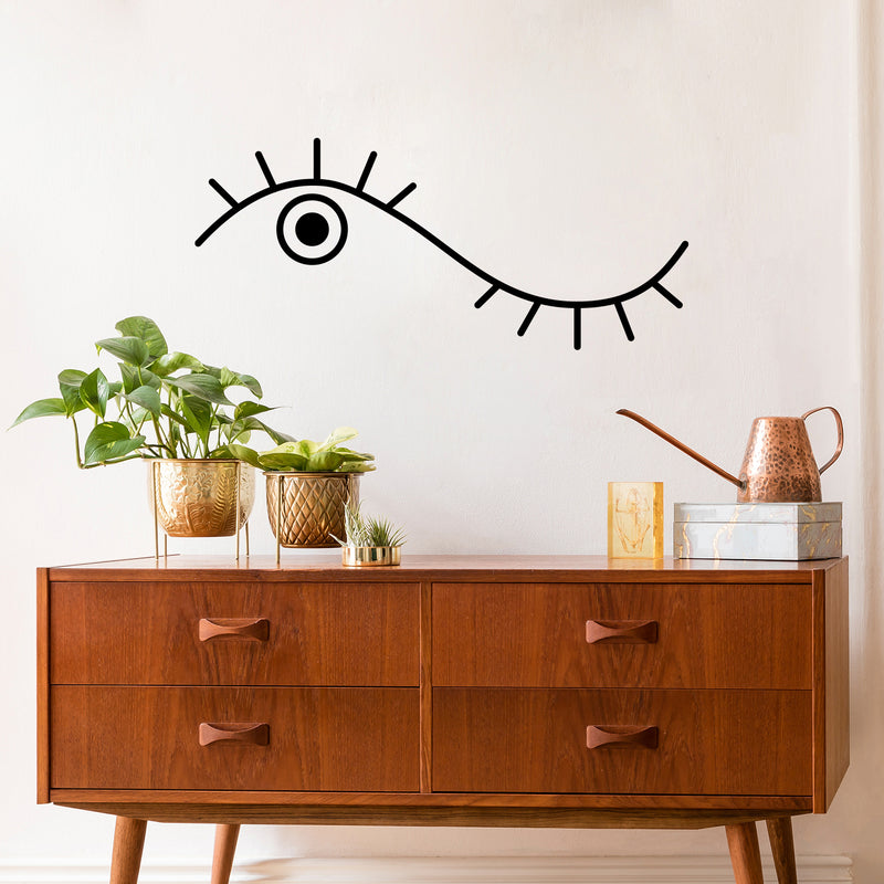 Vinyl Wall Art Decal - Two Eyes - 7" x 16.5" - Modern Cute Inspirational Self Love Quote Sticker For Home School Office Bedroom Kids Room Teen Makeup Mirror Decor 2