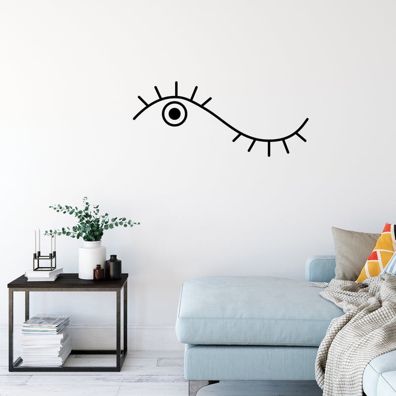 Vinyl Wall Art Decal - Two Eyes - 7" x 16.5" - Modern Cute Inspirational Self Love Quote Sticker For Home School Office Bedroom Kids Room Teen Makeup Mirror Decor 3