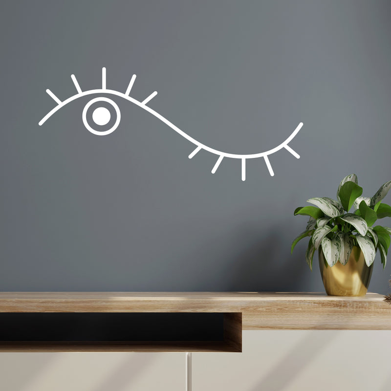 Vinyl Wall Art Decal - Two Eyes - 7" x 16.5" - Modern Cute Inspirational Self Love Quote Sticker For Home School Office Bedroom Kids Room Teen Makeup Mirror Decor 3