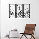 Vinyl Wall Art Decal - Moon Polaroid - 40" x 27.5" - Modern Cute Trees Adhesive Sticker Green Nature Forest Design For Kids Room Baby Bedroom Home Playroom Classroom Nursery Daycare Decor 2