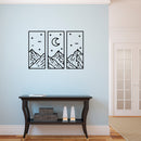 Vinyl Wall Art Decal - Moon Polaroid - - Modern Minimal Mountain At Night Adhesive Sticker For Home Office Living Room Bedroom Store Canvas Design Decor 3