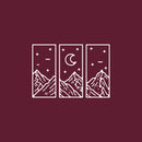 Vinyl Wall Art Decal - Moon Polaroid - 40" x 27.5" - Modern Cute Trees Adhesive Sticker Green Nature Forest Design For Kids Room Baby Bedroom Home Playroom Classroom Nursery Daycare Decor 1