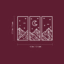 Vinyl Wall Art Decal - Moon Polaroid - 40" x 27.5" - Modern Cute Trees Adhesive Sticker Green Nature Forest Design For Kids Room Baby Bedroom Home Playroom Classroom Nursery Daycare Decor 4