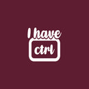 Vinyl Wall Art Decal - I Have CTRL- 15" x 15" - Trendy Motivational Positive Fun Quote Sticker For Home Bedroom Playroom School Classroom Office Coffee Shop Decor 1