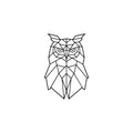 Vinyl Wall Art Decal - Geometric Owl - Modern Sticker Trendy Animal Figures Minimalist Design For Home Bedroom Living Room Work Office Store Decor 1
