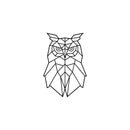 Vinyl Wall Art Decal - Geometric Owl - 17" x 25" - Modern Sticker Trendy Animal Figures Minimalist Design For Home Bedroom Living Room Work Office Store Decor 1