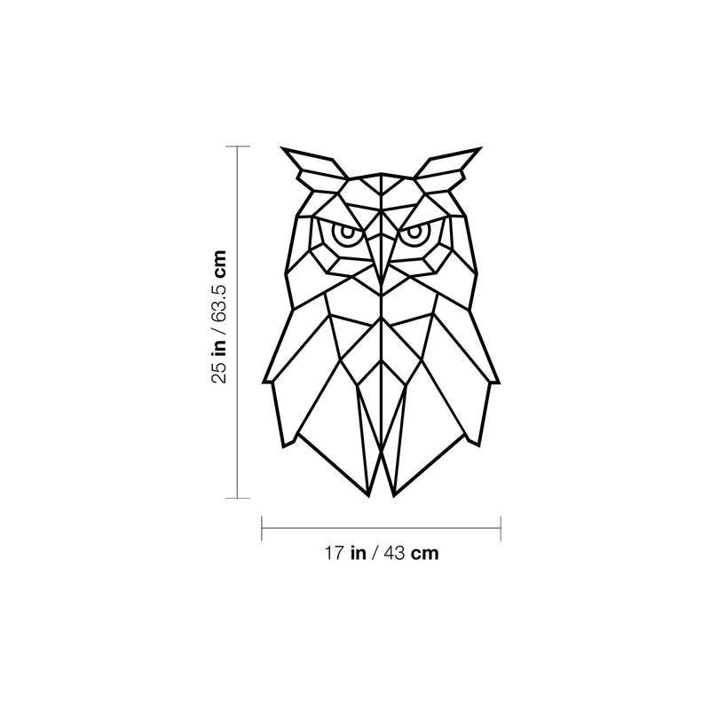 Vinyl Wall Art Decal - Geometric Owl - Modern Sticker Trendy Animal Figures Minimalist Design For Home Bedroom Living Room Work Office Store Decor 4