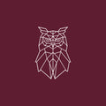 Vinyl Wall Art Decal - Geometric Owl - 17" x 25" - Modern Sticker Trendy Animal Figures Minimalist Design For Home Bedroom Living Room Work Office Store Decor 1
