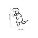 Vinyl Wall Art Decal - Geometric Dinosaur - 4" x 3.5" - Modern Minimalist Design Sticker For Bedroom Mirror Make Up Notebooks Laptops Mugs Thermos Car Bumpers Windows Decor 4