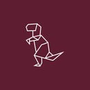 Vinyl Wall Art Decal - Geometric Dinosaur - 4" x 3.5" - Modern Minimalist Design Sticker For Bedroom Mirror Make Up Notebooks Laptops Mugs Thermos Car Bumpers Windows Decor 1