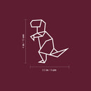 Vinyl Wall Art Decal - Geometric Dinosaur - 4" x 3.5" - Modern Minimalist Design Sticker For Bedroom Mirror Make Up Notebooks Laptops Mugs Thermos Car Bumpers Windows Decor 4
