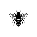 Vinyl Wall Art Decal - Bee - - Modern Animal Design Sticker For Bedroom Mirror Make Up Notebooks Laptops Mugs Thermos Car Bumpers Windows Decor 1