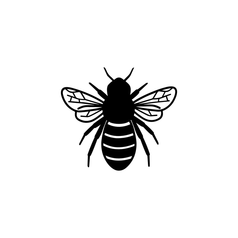 Vinyl Wall Art Decal - Bee - 4" x 4.5" - Modern Animal Design Sticker For Bedroom Mirror Make Up Notebooks Laptops Mugs Thermos Car Bumpers Windows Decor 1