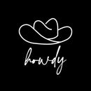 Vinyl Wall Art Decal - Howdy - 12.5" x 12" - Trendy Funny Cool Cowboy Hat Design Quote Sticker For Home Kids Room Living Room Playroom Daycare Nursery School Decor 1