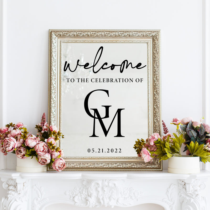 Vinyl Wall Art Decal - Welcome To The Celebration Of - Modern Sweet Lovely Quote Sticker For Home Windows Entry Doors Wedding Saloon Reception Banquet Hall Decor 2