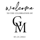 Vinyl Wall Art Decal - Welcome To The Celebration Of - 18" x 14" - Modern Sweet Lovely Quote Sticker For Home Windows Entry Doors Wedding Saloon Reception Banquet Hall Decor 1