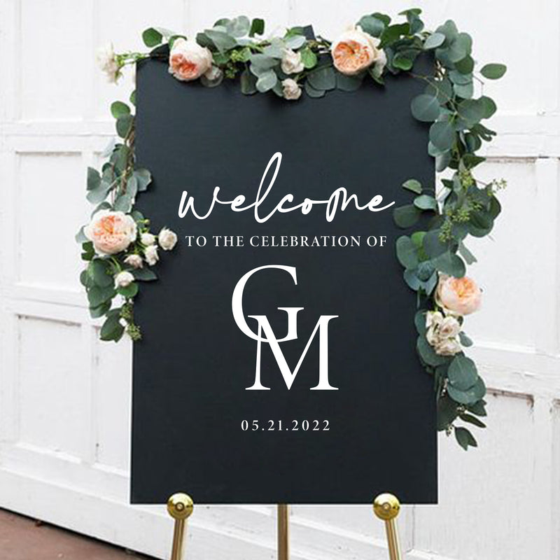 Vinyl Wall Art Decal - Welcome To The Celebration Of - Modern Sweet Lovely Quote Sticker For Home Windows Entry Doors Wedding Saloon Reception Banquet Hall Decor 5