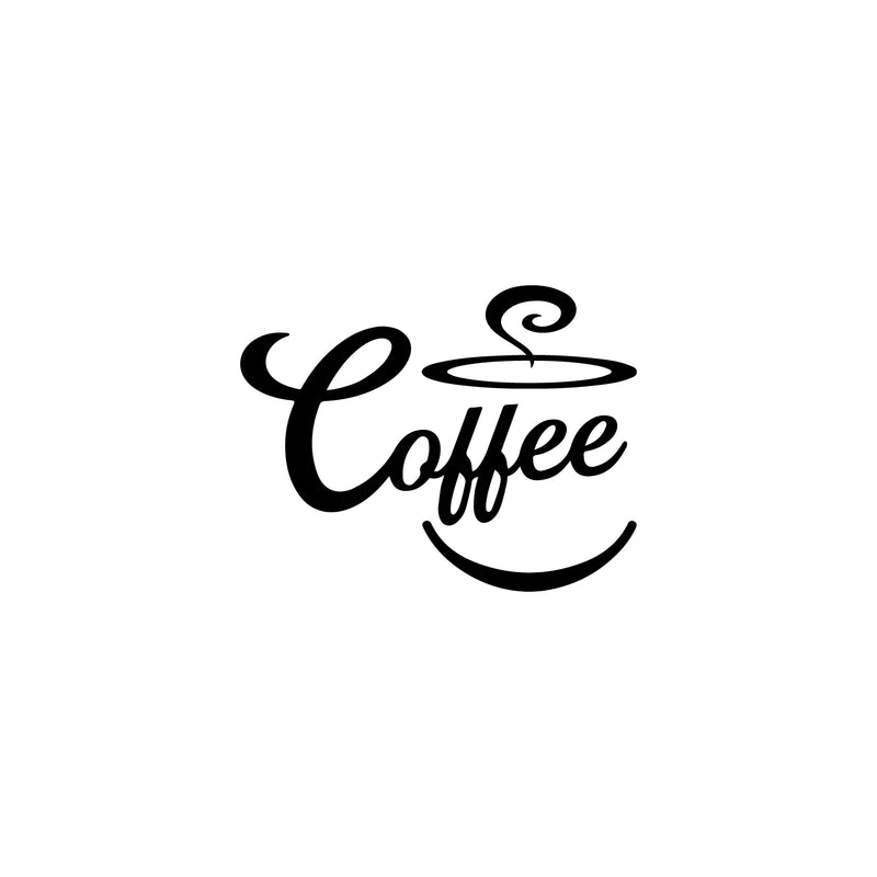 Vinyl Wall Art Decal - COFFEE - Trendy Funny Spiritual Inspiring Caffeine Quote Sticker For Home Kitchen Office Coffee Shop Restaurant Storefront Decor 1