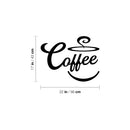 Vinyl Wall Art Decal - Coffee - 17" x 22" - Trendy Funny Lovely Caffeine Mug Design Sticker For Home Living Room Kitchen Office Coffee Shop Restaurant Storefront Decor 4