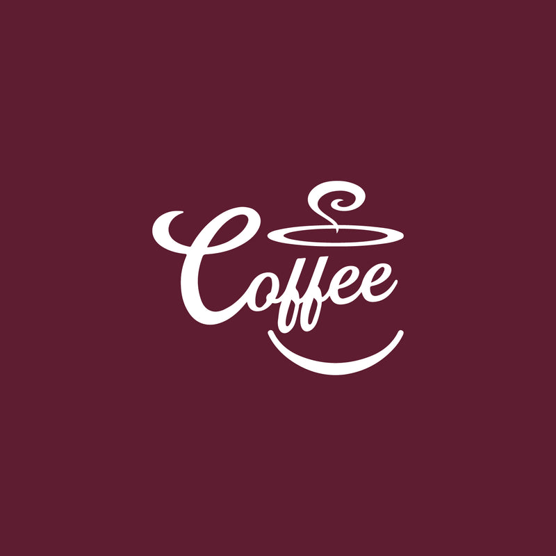 Vinyl Wall Art Decal - Coffee - 17" x 22" - Trendy Funny Lovely Caffeine Mug Design Sticker For Home Living Room Kitchen Office Coffee Shop Restaurant Storefront Decor 1