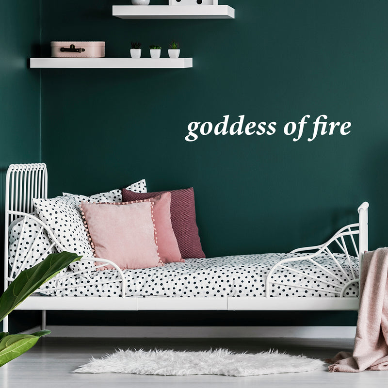 Vinyl Wall Art Decal - Goddess Of Fire - Trendy Fun Lovely Feminine Quote Sticker For Girls Closet Bedroom Boutique Beauty Spa Saloon Office Coffee Shop Storefront Decor 5