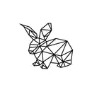 Vinyl Wall Art Decal - Geometric Bunny - Modern Sticker Trendy Animal Figures Minimalist Design For Home Bedroom Living Room Work Office Store Decor 1