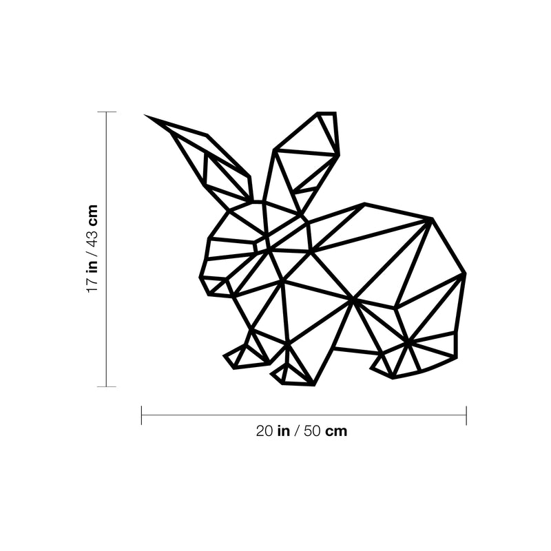 Vinyl Wall Art Decal - Geometric Bunny - Modern Sticker Trendy Animal Figures Minimalist Design For Home Bedroom Living Room Work Office Store Decor 4