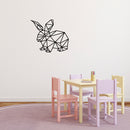 Vinyl Wall Art Decal - Geometric Bunny - Modern Sticker Trendy Animal Figures Minimalist Design For Home Bedroom Living Room Work Office Store Decor 3