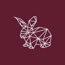 Vinyl Wall Art Decal - Geometric Bunny - 17" x 20" - Modern Sticker Trendy Animal Figures Minimalist Design For Home Bedroom Living Room Work Office Store Decor 1