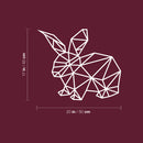 Vinyl Wall Art Decal - Geometric Bunny - 17" x 20" - Modern Sticker Trendy Animal Figures Minimalist Design For Home Bedroom Living Room Work Office Store Decor 4