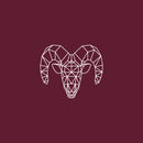 Vinyl Wall Art Decal - Geometric Widder - 20" x 17" - Modern Sticker Trendy Animal Figures Minimalist Design For Home Bedroom Living Room Work Office Store Decor 1