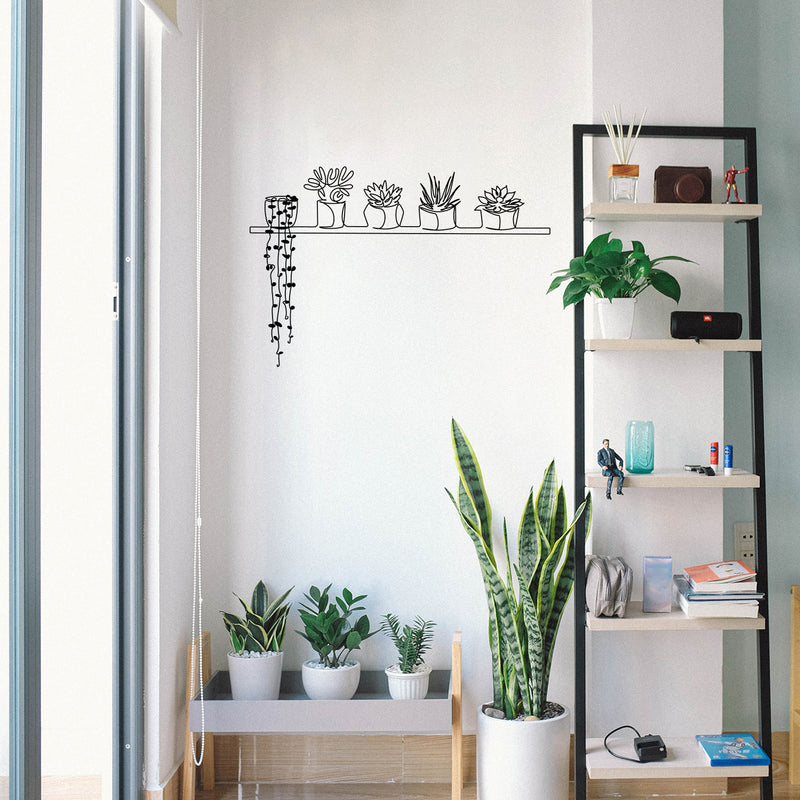Vinyl Wall Art Decal - Cactus Embroidery - 22" x 33" - Trendy Inspirational Quote Plant Design Sticker For Home Office Bedroom Living Room Indoor Garden Patio Decor 3