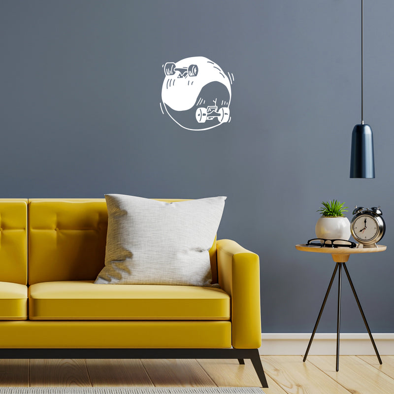 Vinyl Wall Art Decal - Ying Yang  - 17" x 17" - Modern Peaceful Good Vibes Balance Symbol Design Sticker For Teen Bedroom Home Kids Room Living Room Window Decor 3