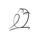 Vinyl Wall Art Decal - Owl Line Art - 14" x 14" - Modern Sticker Trendy Animal Figures Minimalist Design For Home Bedroom Living Room Work Office Store Decor 1