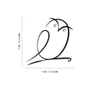 Vinyl Wall Art Decal - Owl Line Art - Modern Sticker Trendy Animal Figure Minimalist Design For Home Bedroom Living Room Work Office Store Decor 4