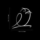 Vinyl Wall Art Decal - Owl Line Art - 14" x 14" - Modern Sticker Trendy Animal Figures Minimalist Design For Home Bedroom Living Room Work Office Store Decor 4