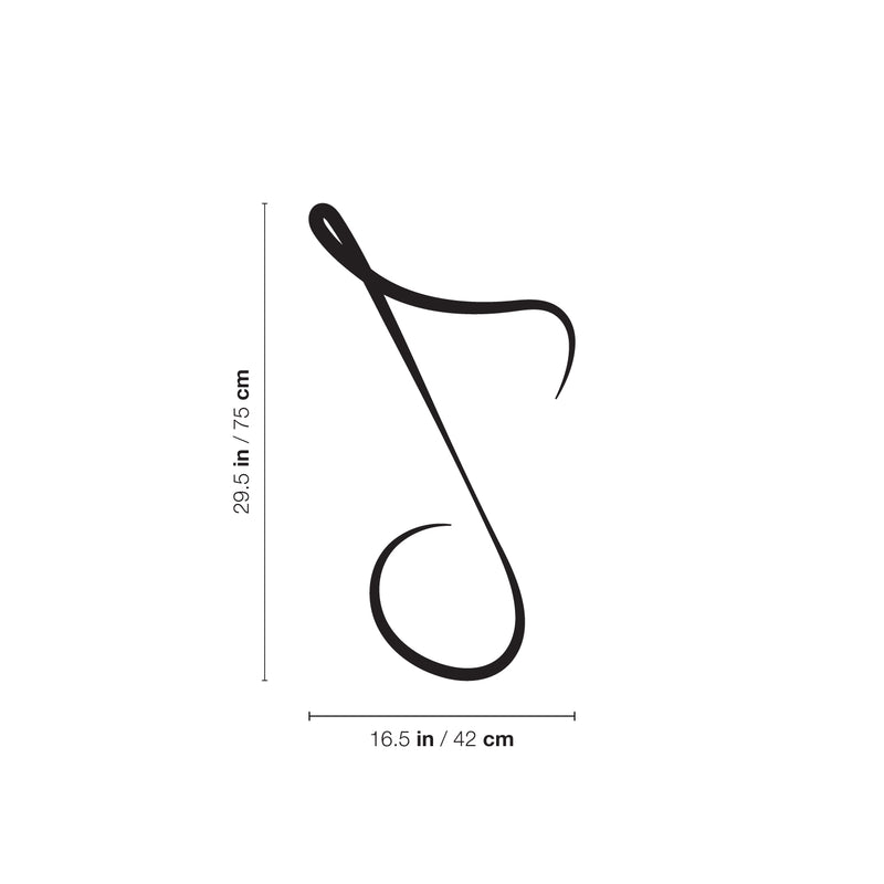 Vinyl Wall Art Decal - Music Note - 29.5" x 16.5" - Trendy Fun Inspiring Eighth Note Shape Cool Design Sticker For Bedroom Living Room Office School Classroom Coffee Shop Music Store Decor 4
