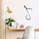 Vinyl Wall Art Decal - Music Note - 29.5" x 16.5" - Trendy Fun Inspiring Eighth Note Shape Cool Design Sticker For Bedroom Living Room Office School Classroom Coffee Shop Music Store Decor 3