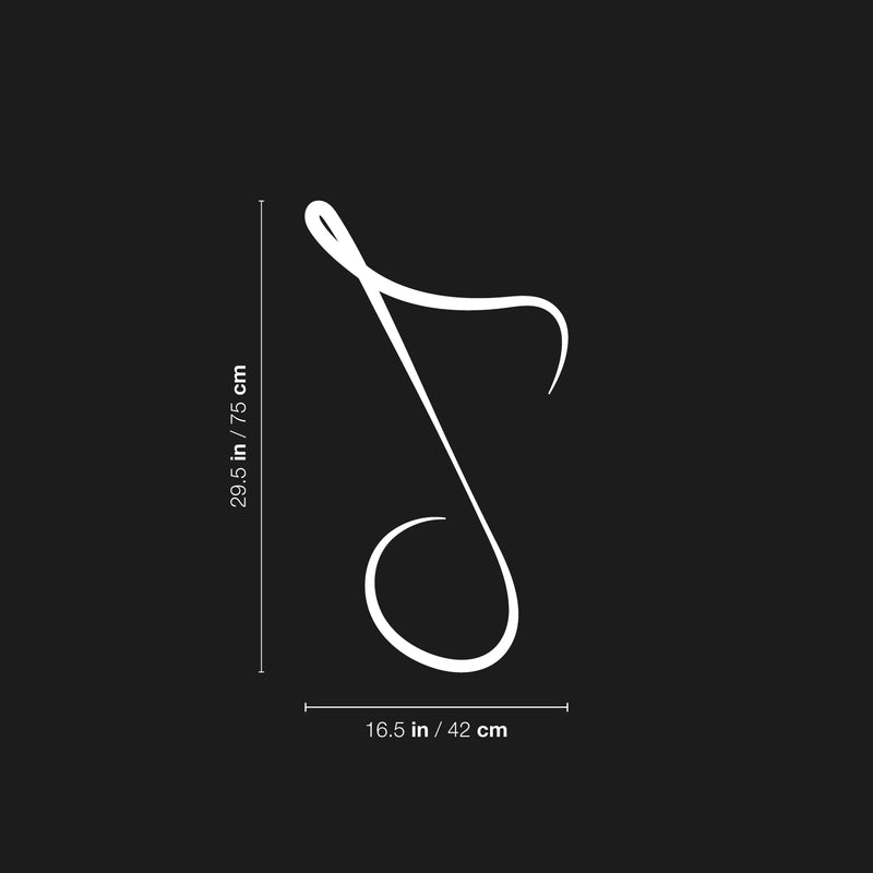 Vinyl Wall Art Decal - Music Note - 29.5" x 16.5" - Trendy Fun Inspiring Eighth Note Shape Cool Design Sticker For Bedroom Living Room Office School Classroom Coffee Shop Music Store Decor 4