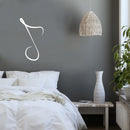 Vinyl Wall Art Decal - Music Note - 29.5" x 16.5" - Trendy Fun Inspiring Eighth Note Shape Cool Design Sticker For Bedroom Living Room Office School Classroom Coffee Shop Music Store Decor 3