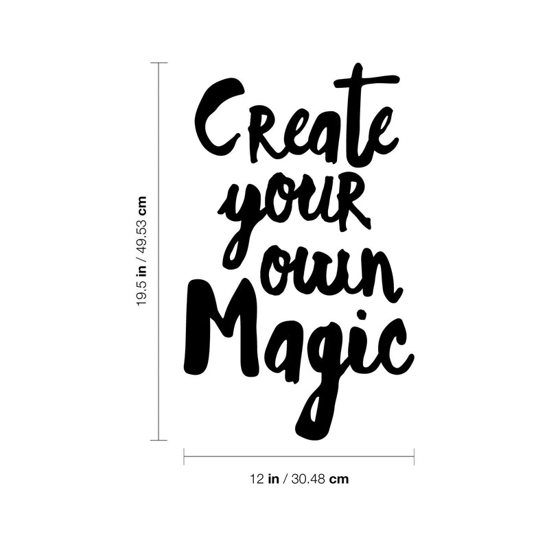 Vinyl Wall Art Decal - Create Your Own Magic - 19. Modern Inspirational Positive Lovely Quote Sticker For Home Bedroom Living Room Playroom School Coffee Shop Office Decor 4