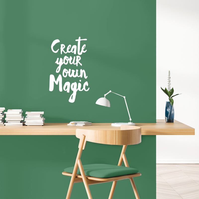 Vinyl Wall Art Decal - Create Your Own Magic - 19. Modern Inspirational Positive Lovely Quote Sticker For Home Bedroom Living Room Playroom School Coffee Shop Office Decor 5