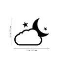 Vinyl Wall Art Decal - Moon Cloud - 21" x 16.5" - Trendy Inspirational Cute Night Design Sticker For Children Bedroom Home Baby Nursery Daycare Stars Kids Room Decor 4