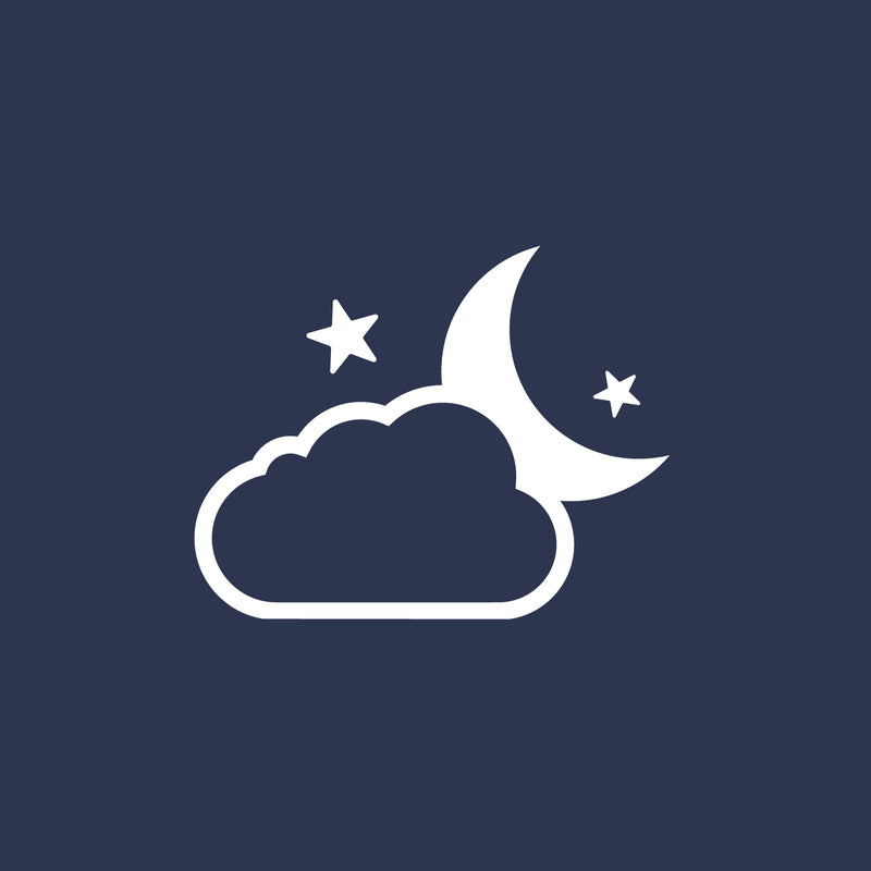 Vinyl Wall Art Decal - Moon Cloud - 21" x 16.5" - Trendy Inspirational Cute Night Design Sticker For Children Bedroom Home Baby Nursery Daycare Stars Kids Room Decor 1