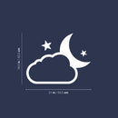Vinyl Wall Art Decal - Moon Cloud - 21" x 16.5" - Trendy Inspirational Cute Night Design Sticker For Children Bedroom Home Baby Nursery Daycare Stars Kids Room Decor 4