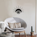 Vinyl Wall Art Decal - Moon Eye Spark - 21. - Modern Sticker Trendy Figures Minimalist Flower Design For Home Bedroom Living Room Work Office Store Fine Decor 2