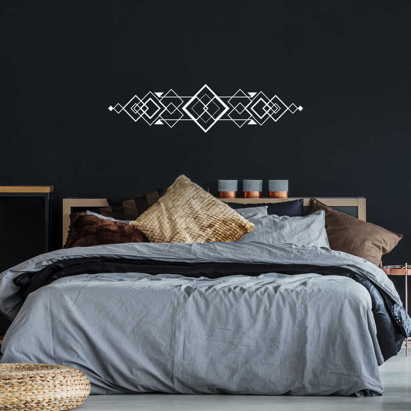 Vinyl Wall Art Decal - Abstract Square - 60" x 15" - Modern Minimal Figure Geometric Design Sticker For Home Office Bedroom Living Room Window Store Decor 3