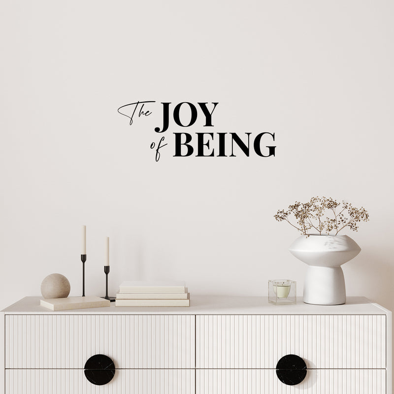 Vinyl Wall Art Decal - The Joy Of Being - 9.5" x 25" - Modern Inspiring Positive Good Vibes Quote Sticker For Home Living Room Kids Bedroom Playroom Classroom School Office Decor 2