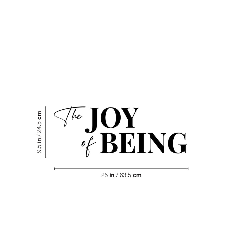 Vinyl Wall Art Decal - The Joy Of Being - 9. Modern Inspiring Positive Good Vibes Quote Sticker For Home Living Room Kids Bedroom Playroom Classroom School Office Decor 4